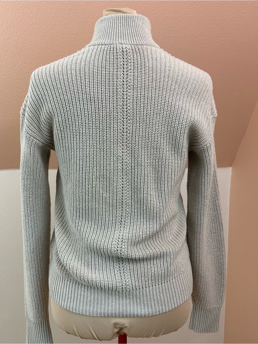 PACT Women’s Luxe Knit Henley Sweater Size S 100% Organic Cotton Beige - Picture 3 of 14